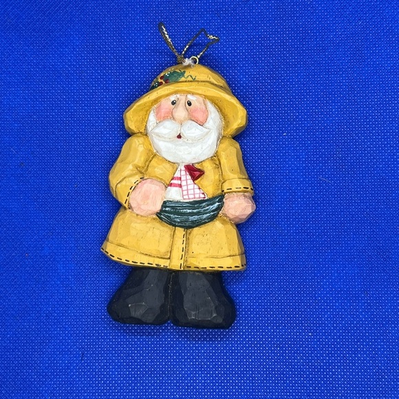 Handcrafted Santa Fisherman Ornament - Picture 2 of 3